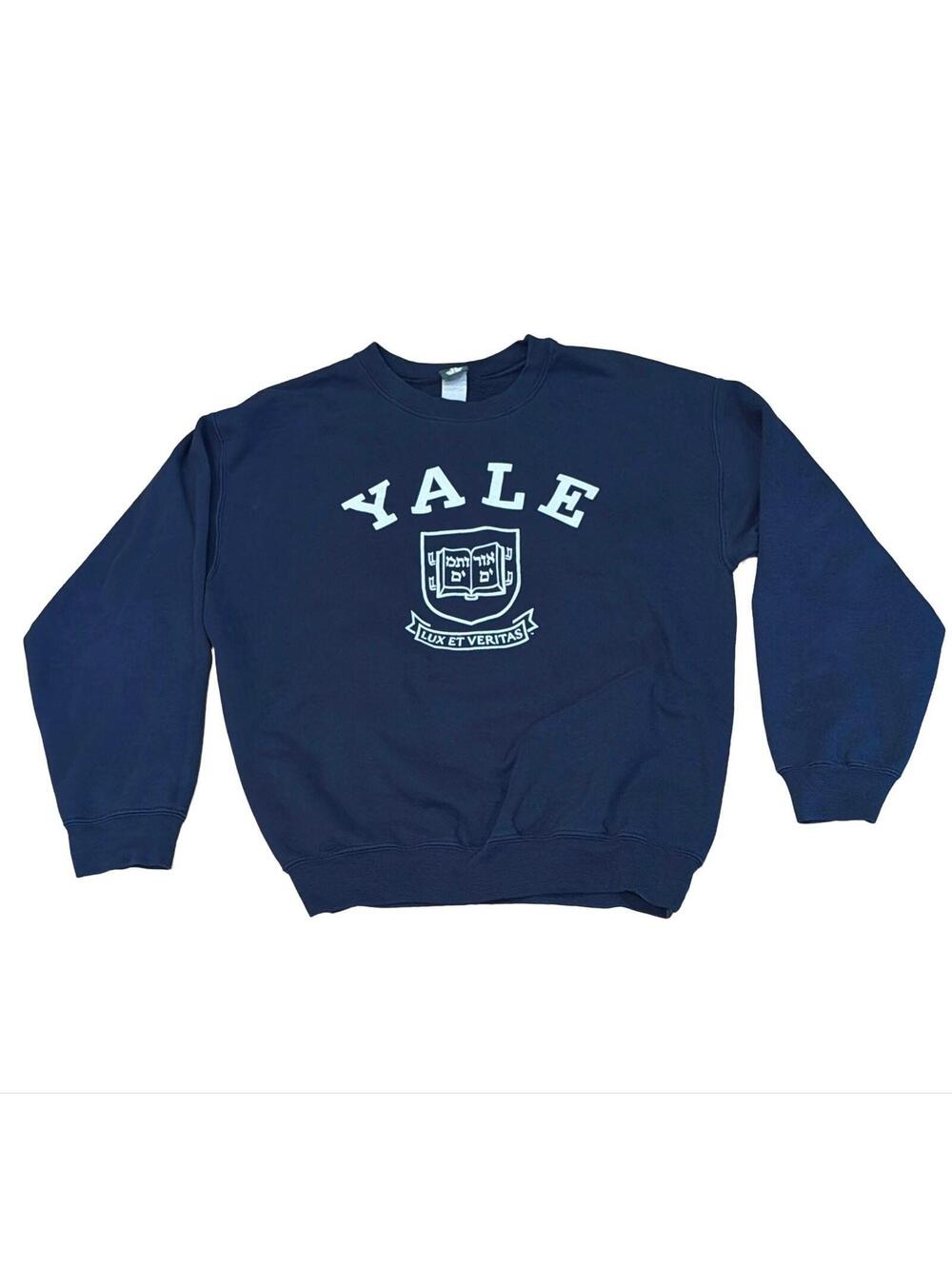 Y2k Yale University IvySport Sweatshirt Large Navy Pullover unisex